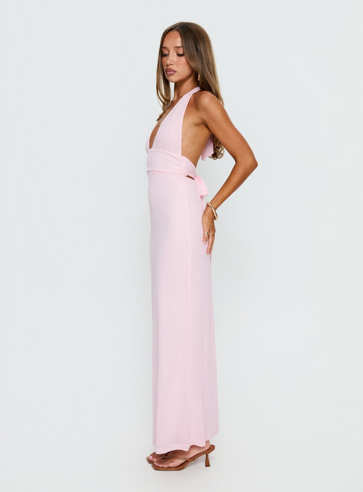 Courteney Halter Maxi Dress Pink
