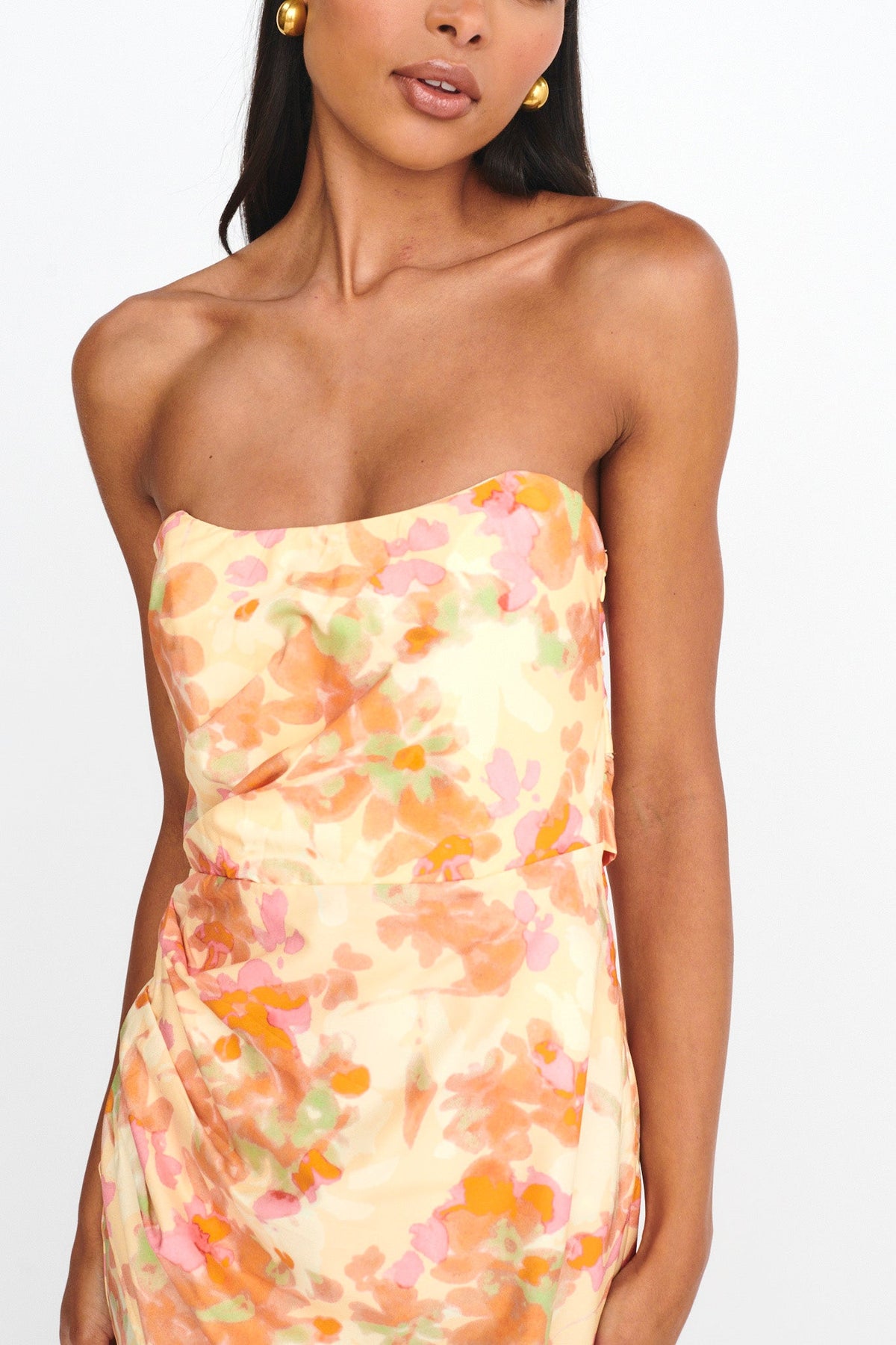 Marianna Twist Back Maxi Dress Orange