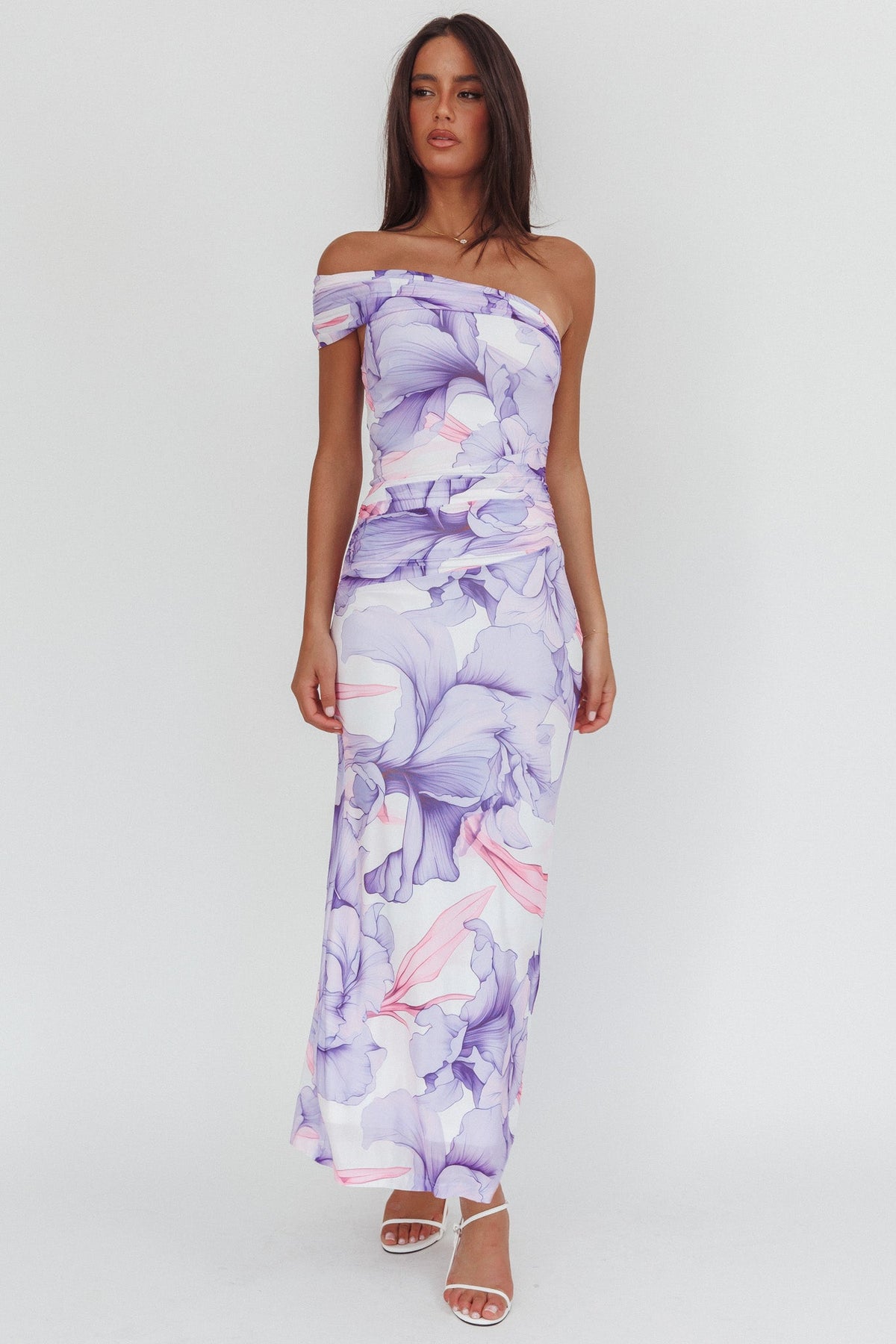 Gala One-Shoulder Maxi Dress Orchid Lilac