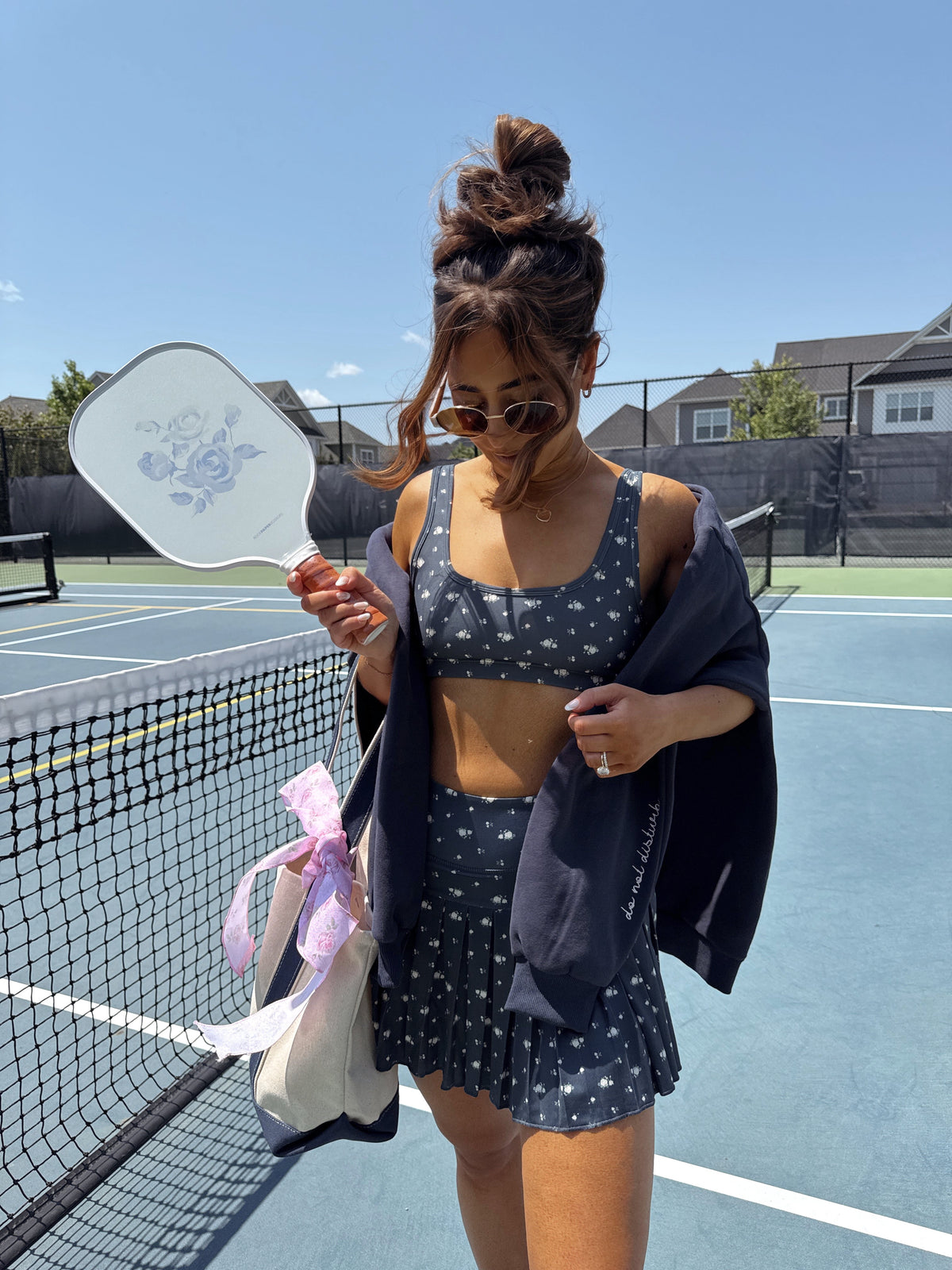 Midnight Bloom Active Skort
