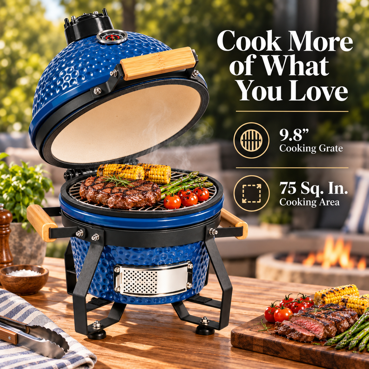 🔥 Limited-Time Deal – 10-Inch Tabletop Kamado Charcoal Grill Set