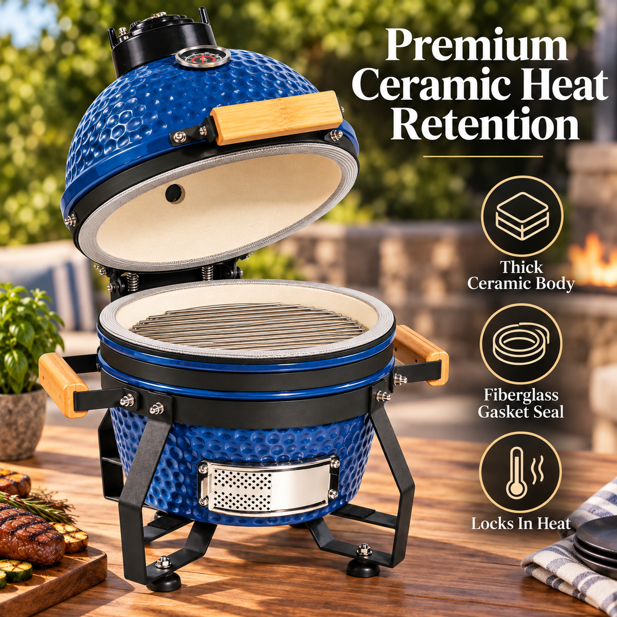 🔥 Limited-Time Deal – 10-Inch Tabletop Kamado Charcoal Grill Set