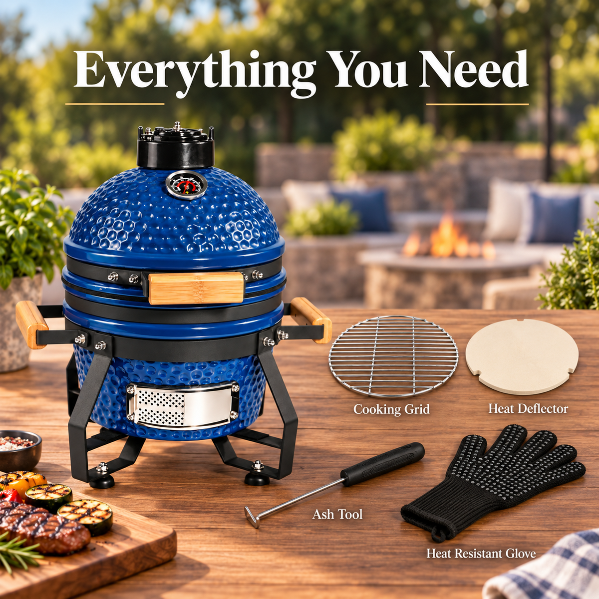 🔥 Limited-Time Deal – 10-Inch Tabletop Kamado Charcoal Grill Set