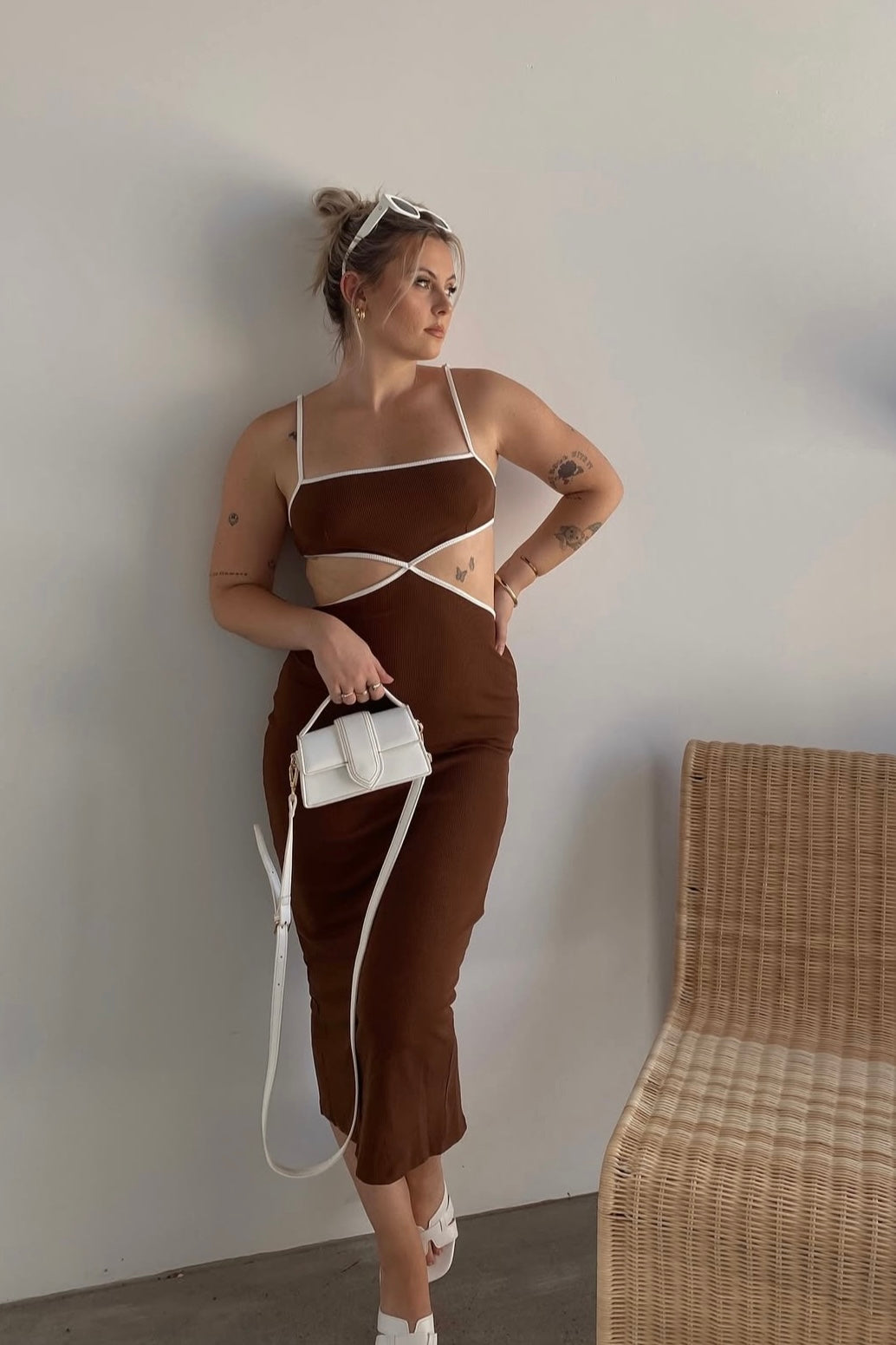 Belissa Midi Dress - Chocolate