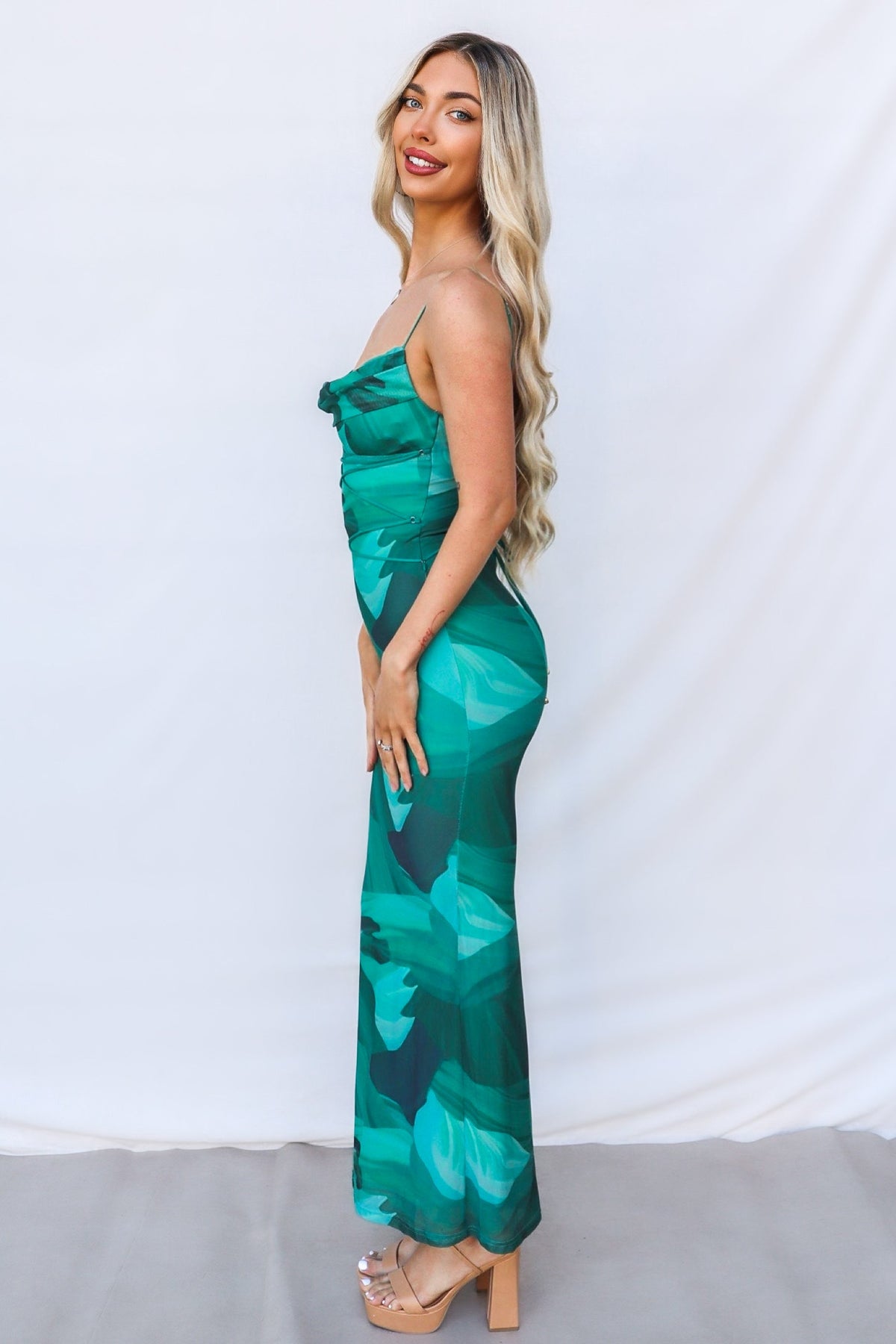 Kavita Maxi Dress - Green Multi