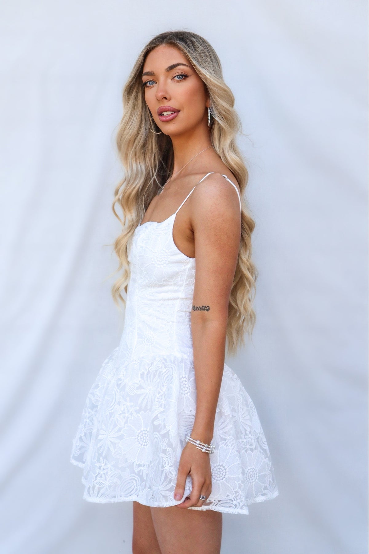 Lennon Mini Dress - White