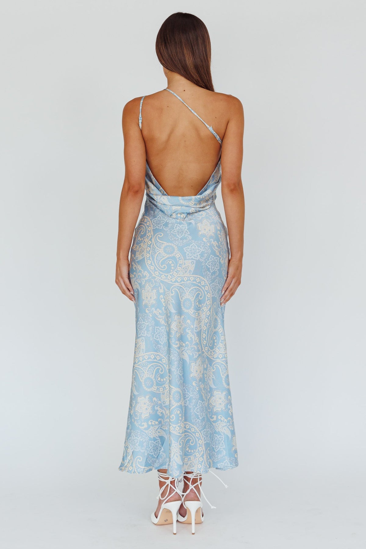 Eloah One-Shoulder Maxi Dress Blue Multi