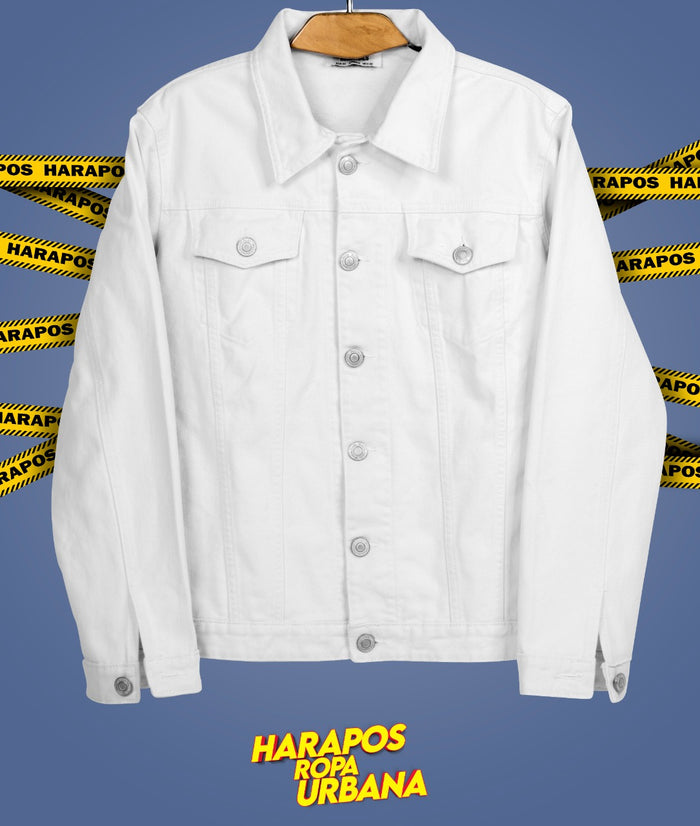 Chaqueta jean essentials basico blanco