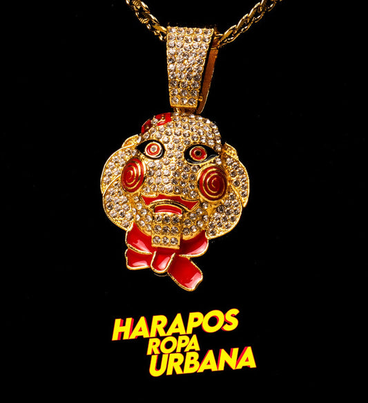 Dije cubana saw diamantada dorada