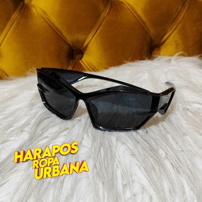 Gafa estilo peso pluma negra entera