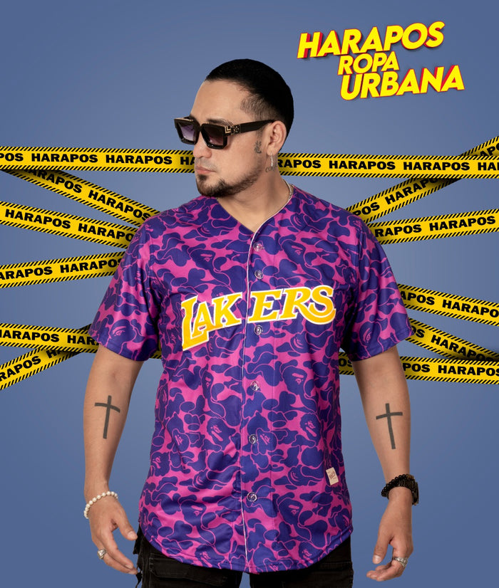 Jersey lakers bape lila camuflado