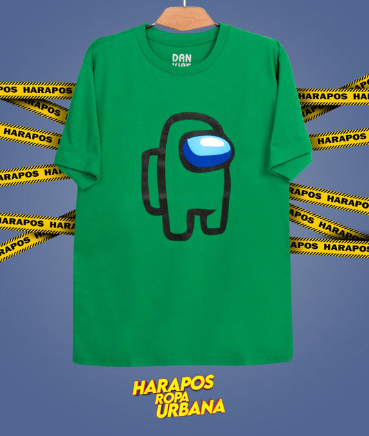 Polera among us verde