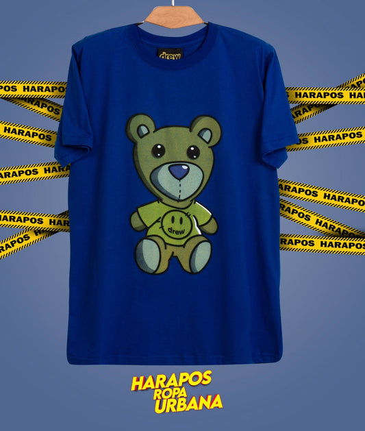 Polera drew azul con oso