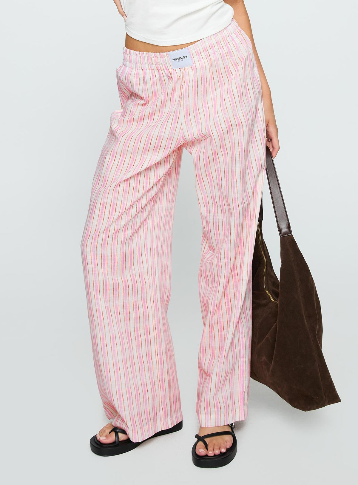 Beach House Pants Pink Stripe