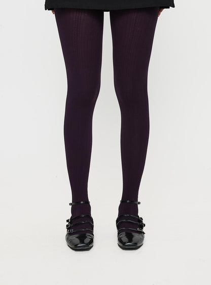 Back With Love Stockings Plum