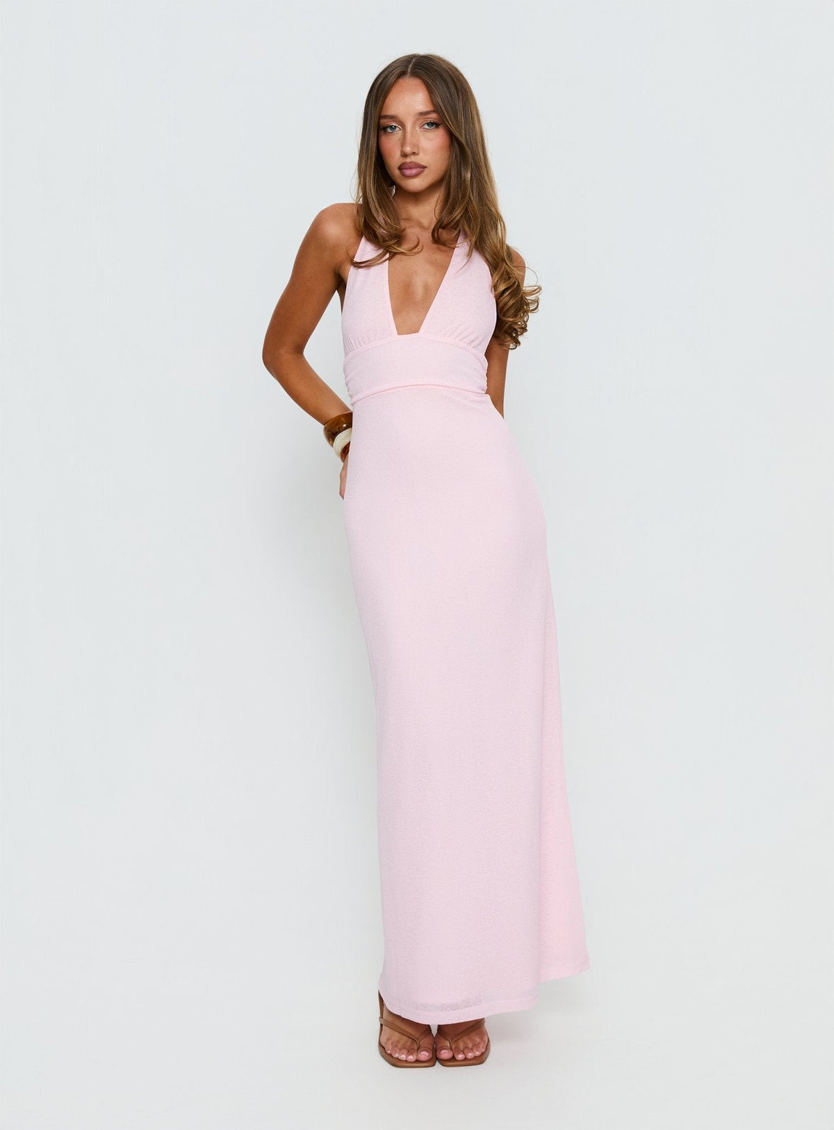 Courteney Halter Maxi Dress Pink