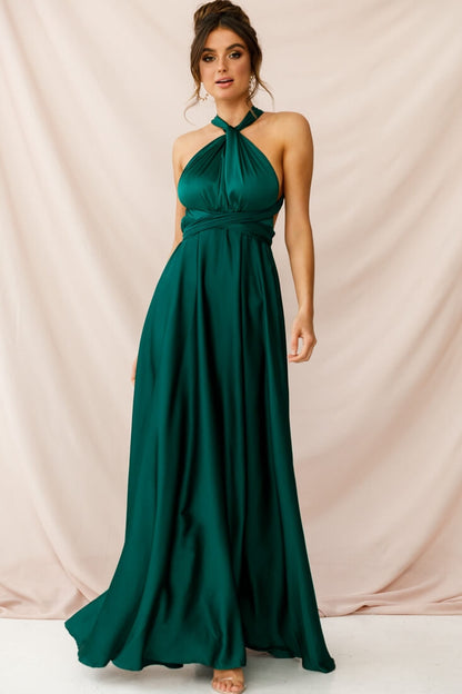 Ariana Multiway Maxi Dress Green Jade