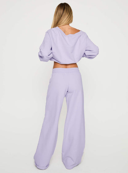 Dodie Wide Leg Pants Washed Lavender