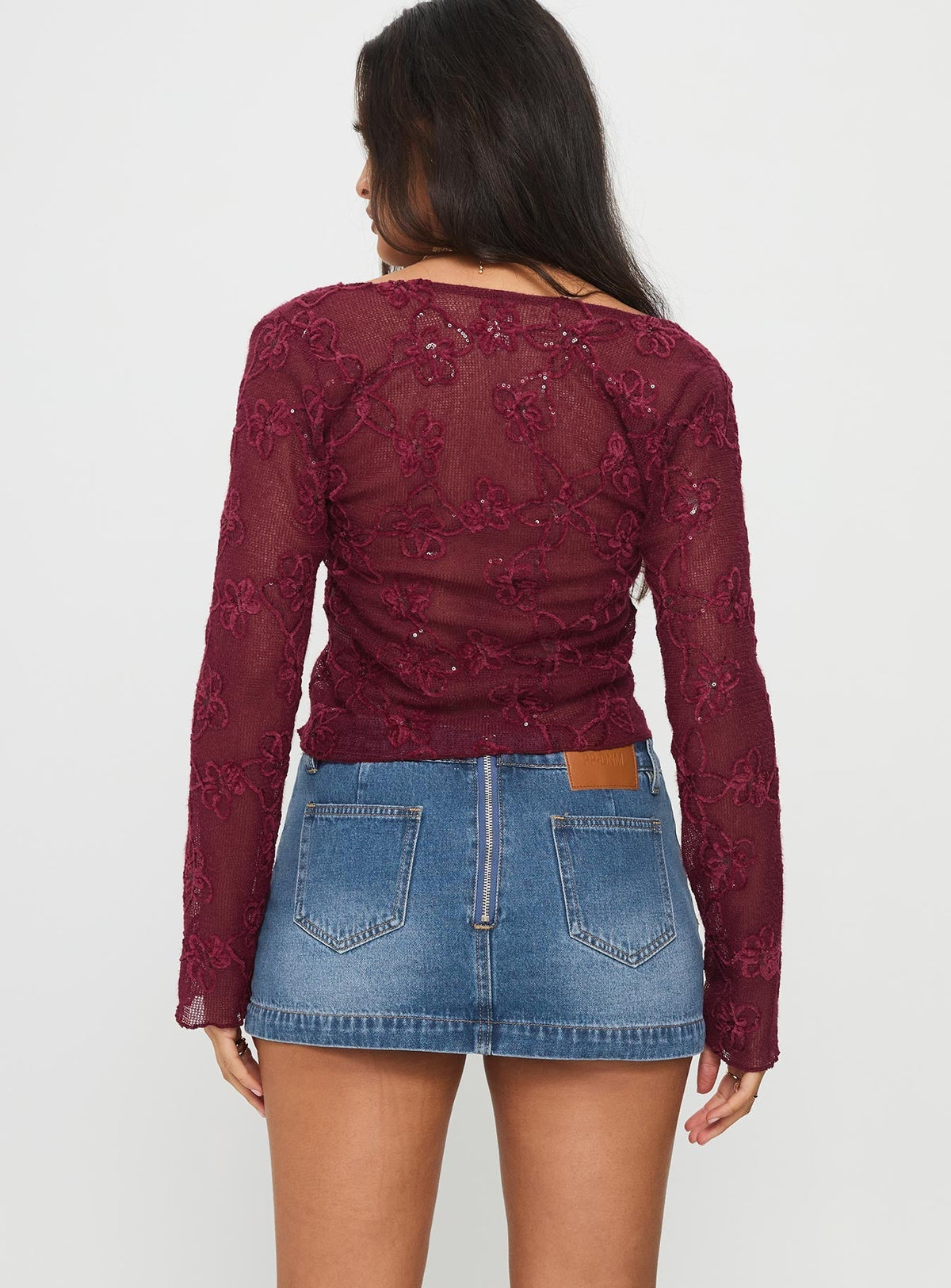 Darbi Denim Mini Skort Mid Blue