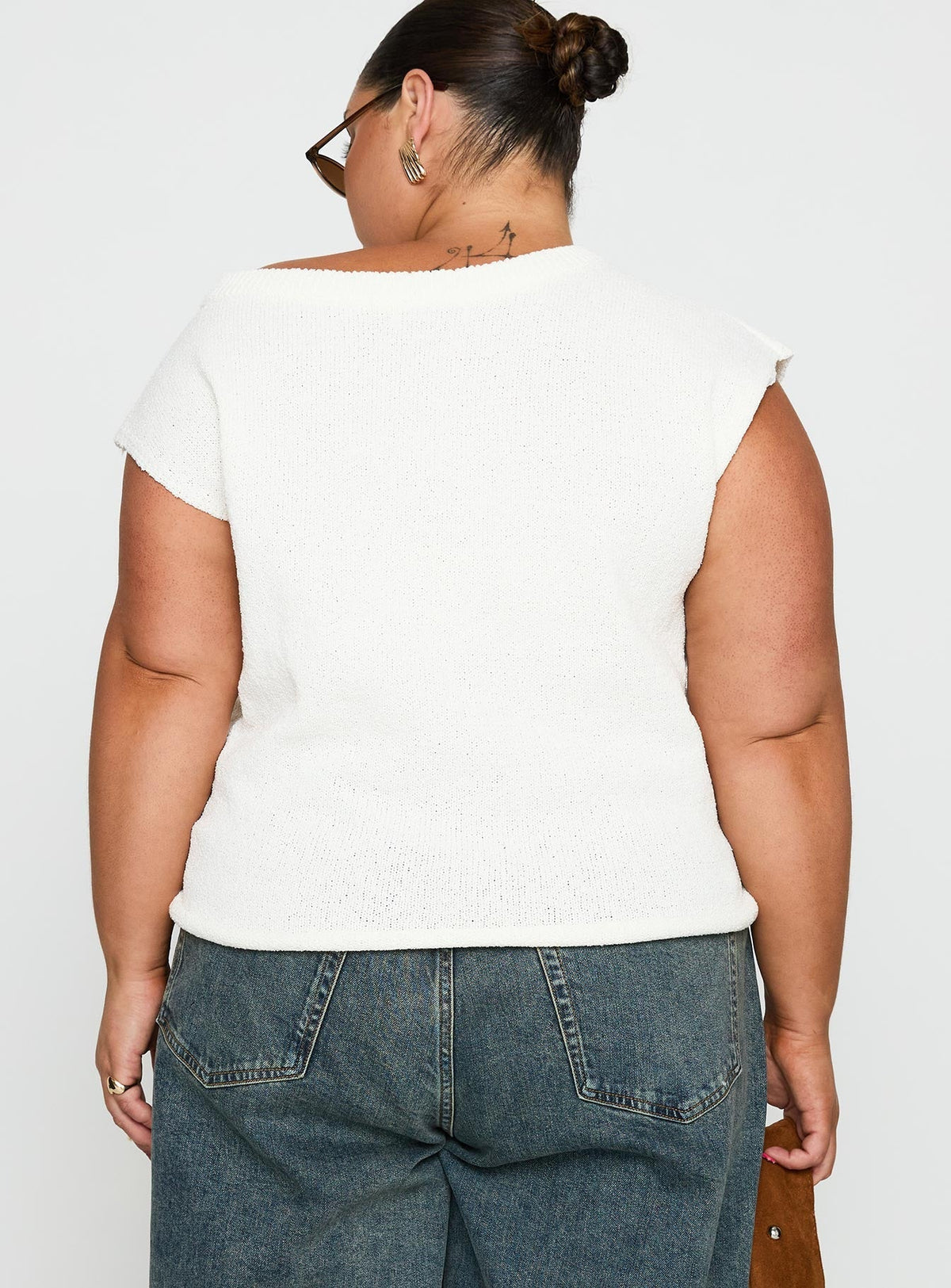 Ashfield Off Shoulder Top White Curve