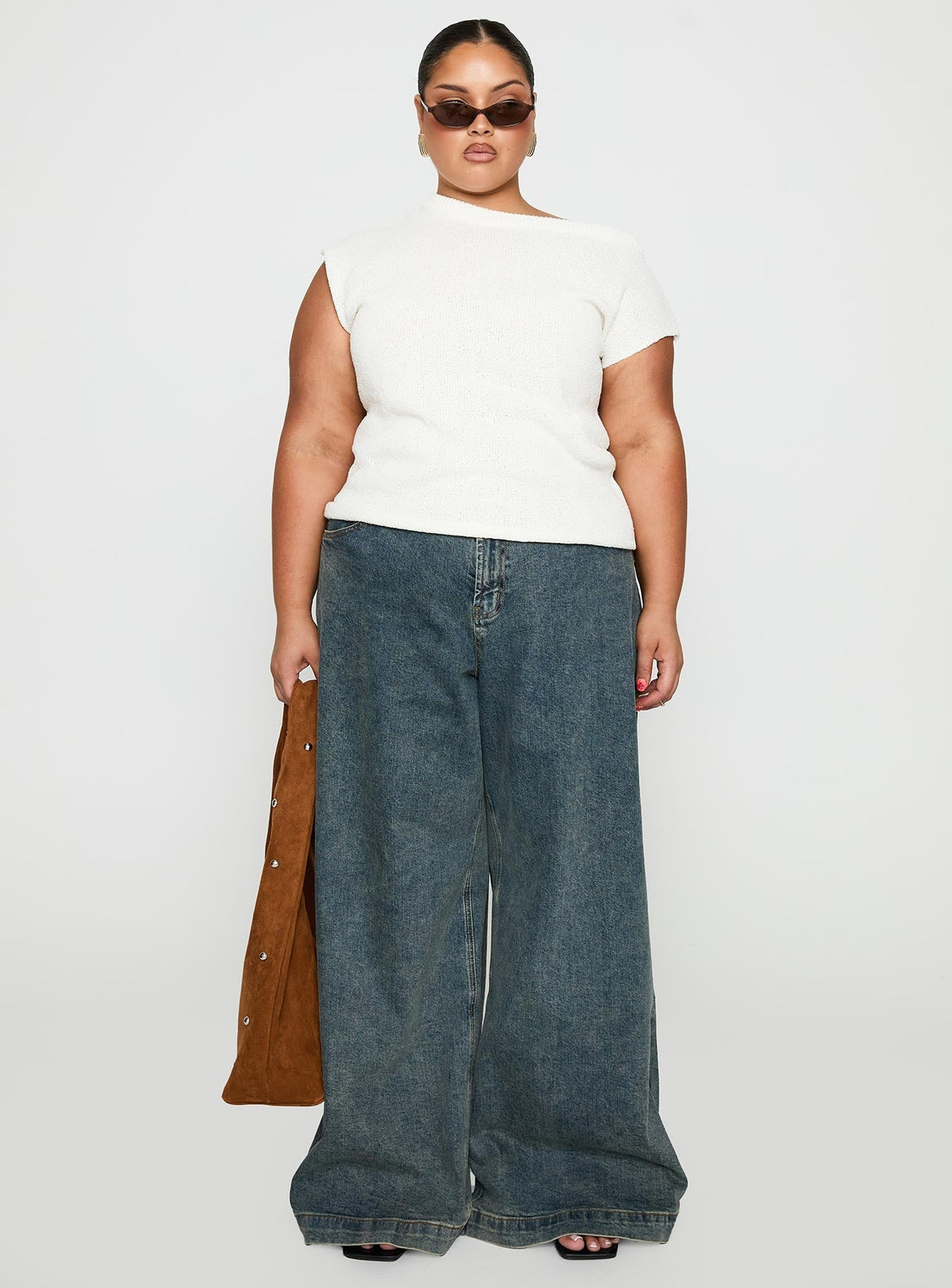 Ashfield Off Shoulder Top White Curve