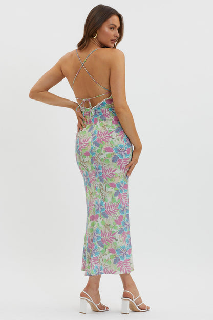 New Acquaintance Low Back Dress Floral Pink