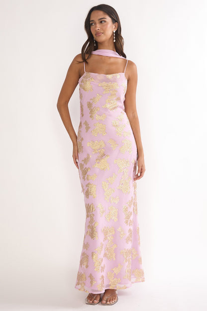 Helsi Cowl Back Maxi Dress Pink