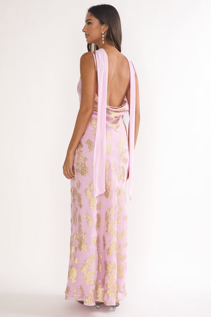 Helsi Cowl Back Maxi Dress Pink