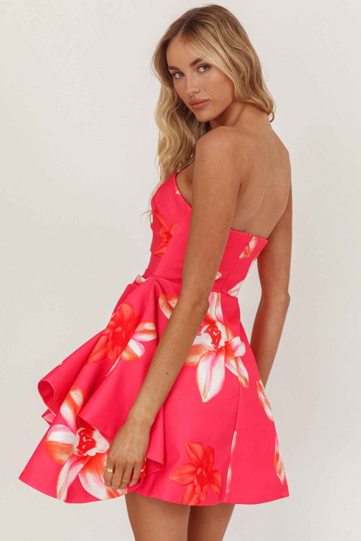 Minnesota Strapless Mini Dress Orchid Pink