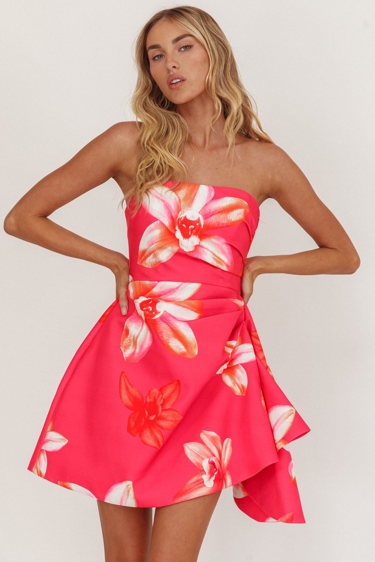 Minnesota Strapless Mini Dress Orchid Pink