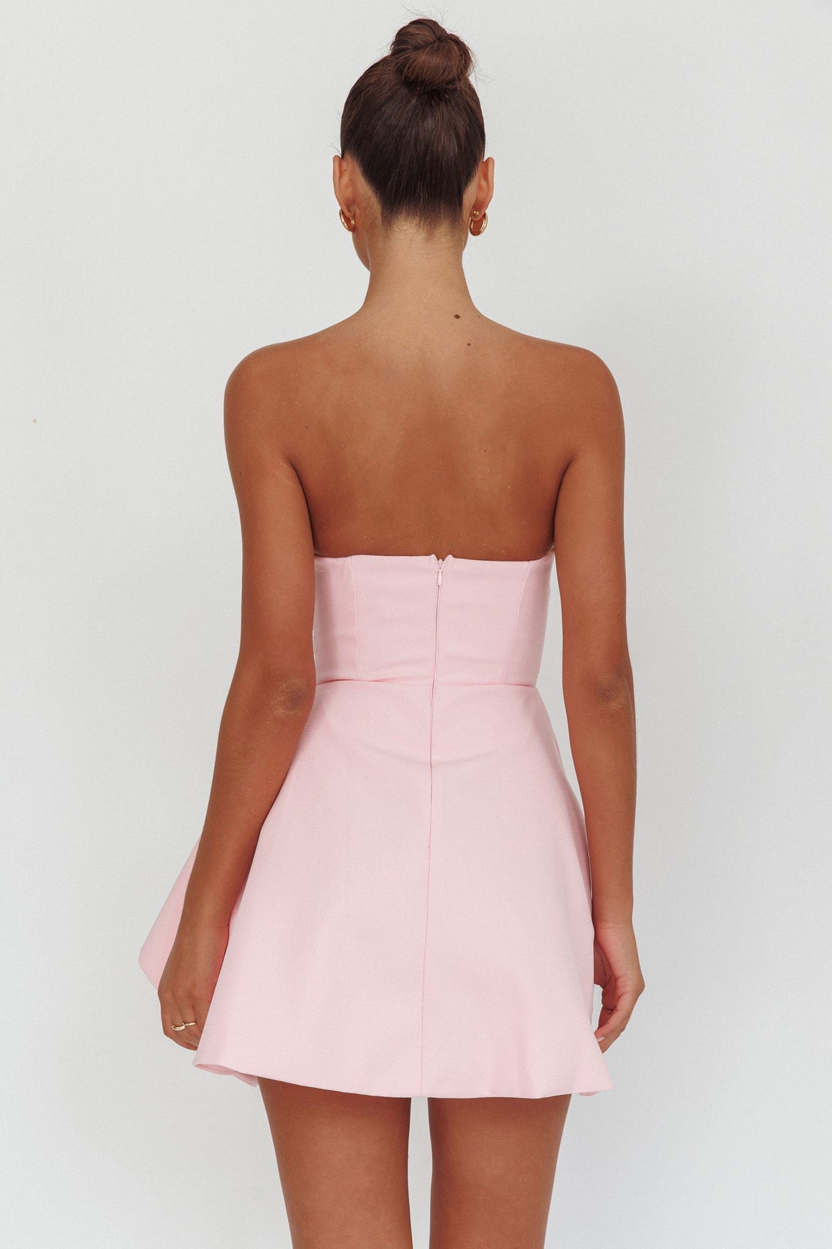 Minnesota Strapless Mini Dress Pink