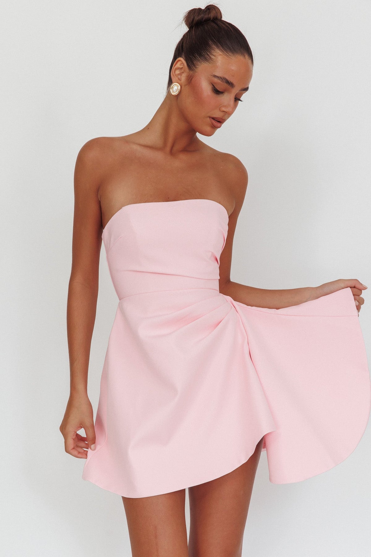Minnesota Strapless Mini Dress Pink