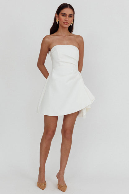 Minnesota Strapless Mini Dress White