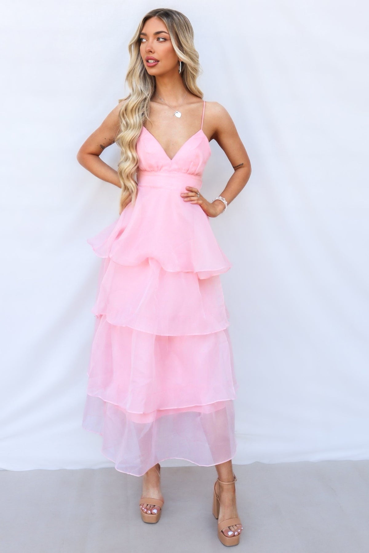 Adora Maxi Dress - Pink