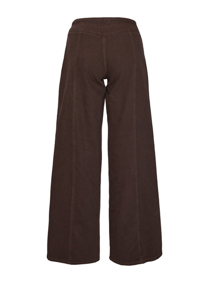 Bystander Lace Up Pants Brown