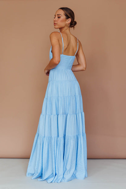 Main Attraction Cami Strap Maxi Dress Blue