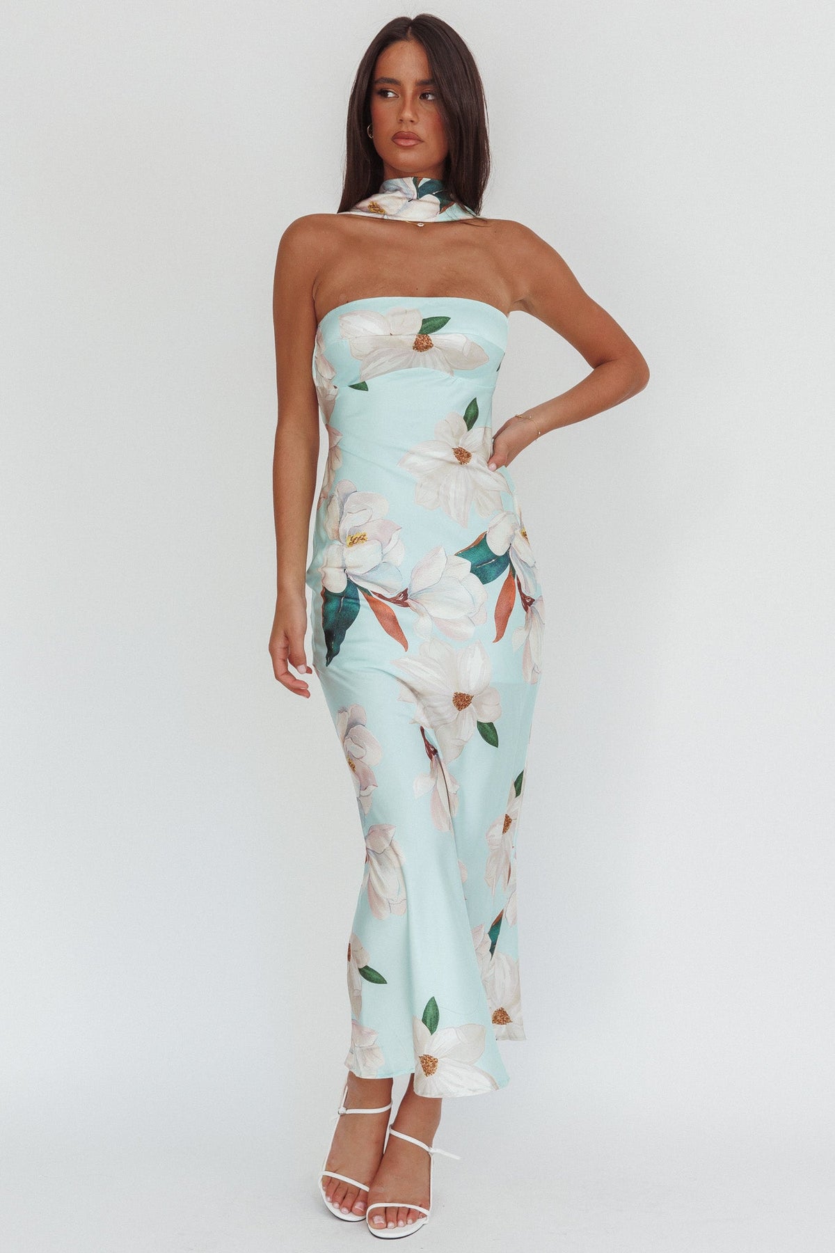 Damsel Reverse Halter Maxi Dress Magnolia Mint