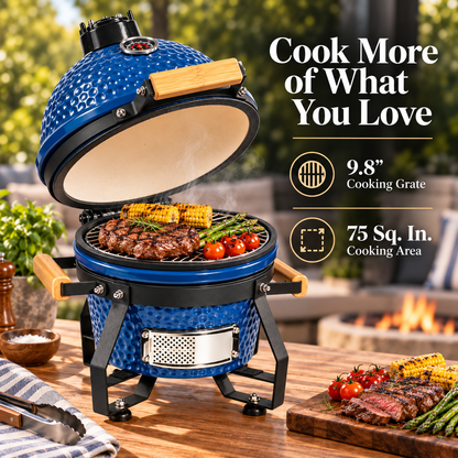 🔥 Limited-Time Deal – 10-Inch Tabletop Kamado Charcoal Grill Set