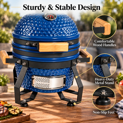 🔥 Limited-Time Deal – 10-Inch Tabletop Kamado Charcoal Grill Set