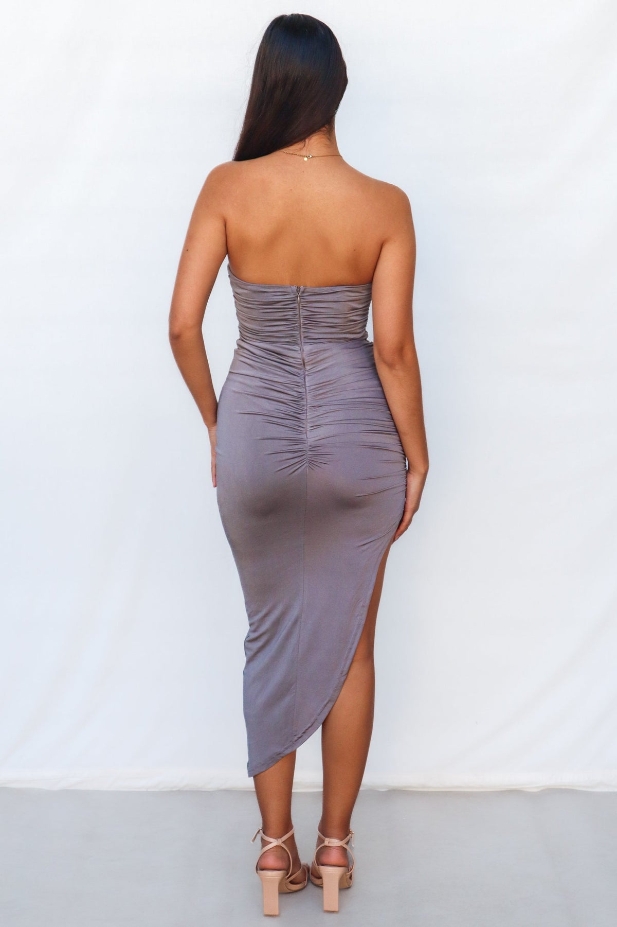 Christy Midi Dress - Charcoal