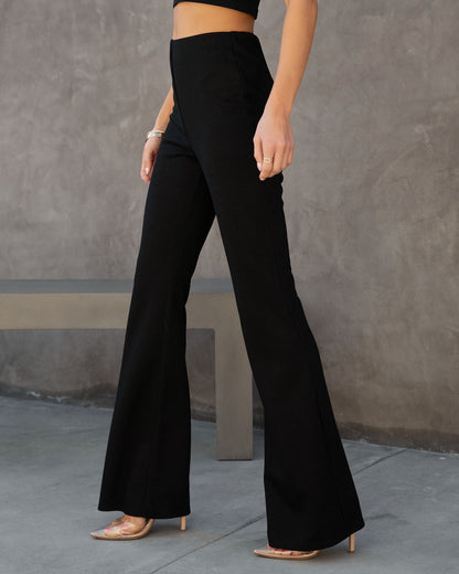 Duffy High Rise Wide Leg Pants - Black