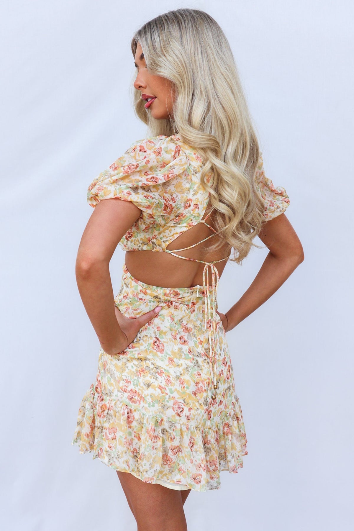 Emz Mini Dress - Orange Floral
