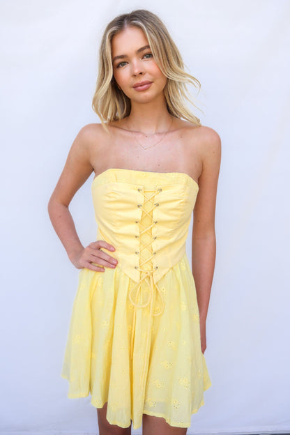 Etta Mini Dress - Yellow