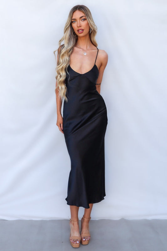 Euphoria Midi Dress - Black