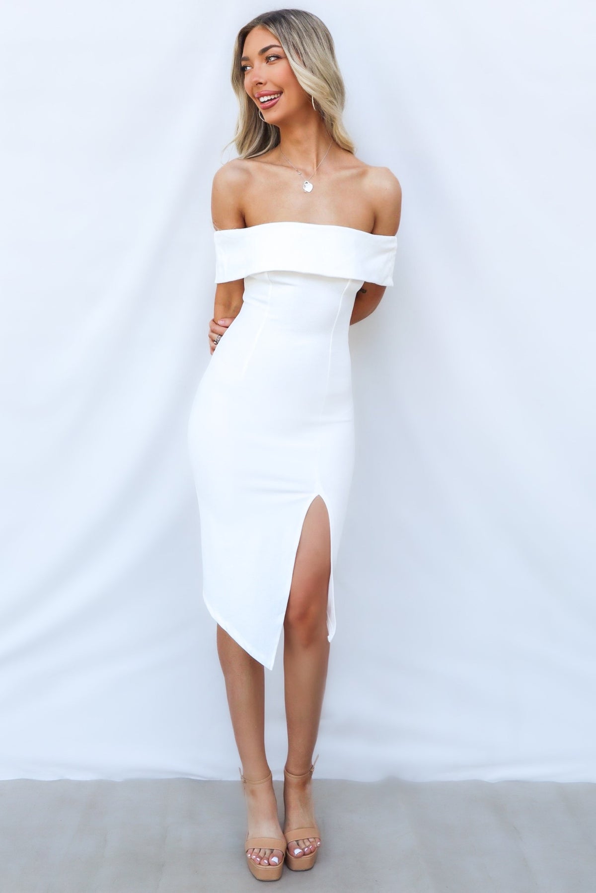 Femme Fatale Dress - White