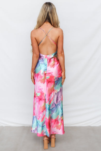 Hattie Maxi Dress - Pink Multi