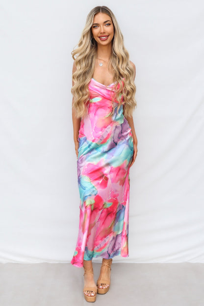 Hattie Maxi Dress - Pink Multi