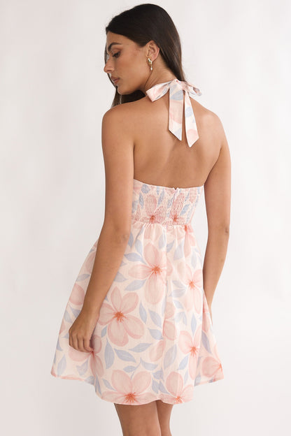 Paulette Halterneck Sun Dress Floral