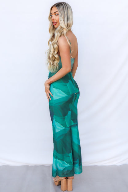 Kavita Maxi Dress - Green Multi