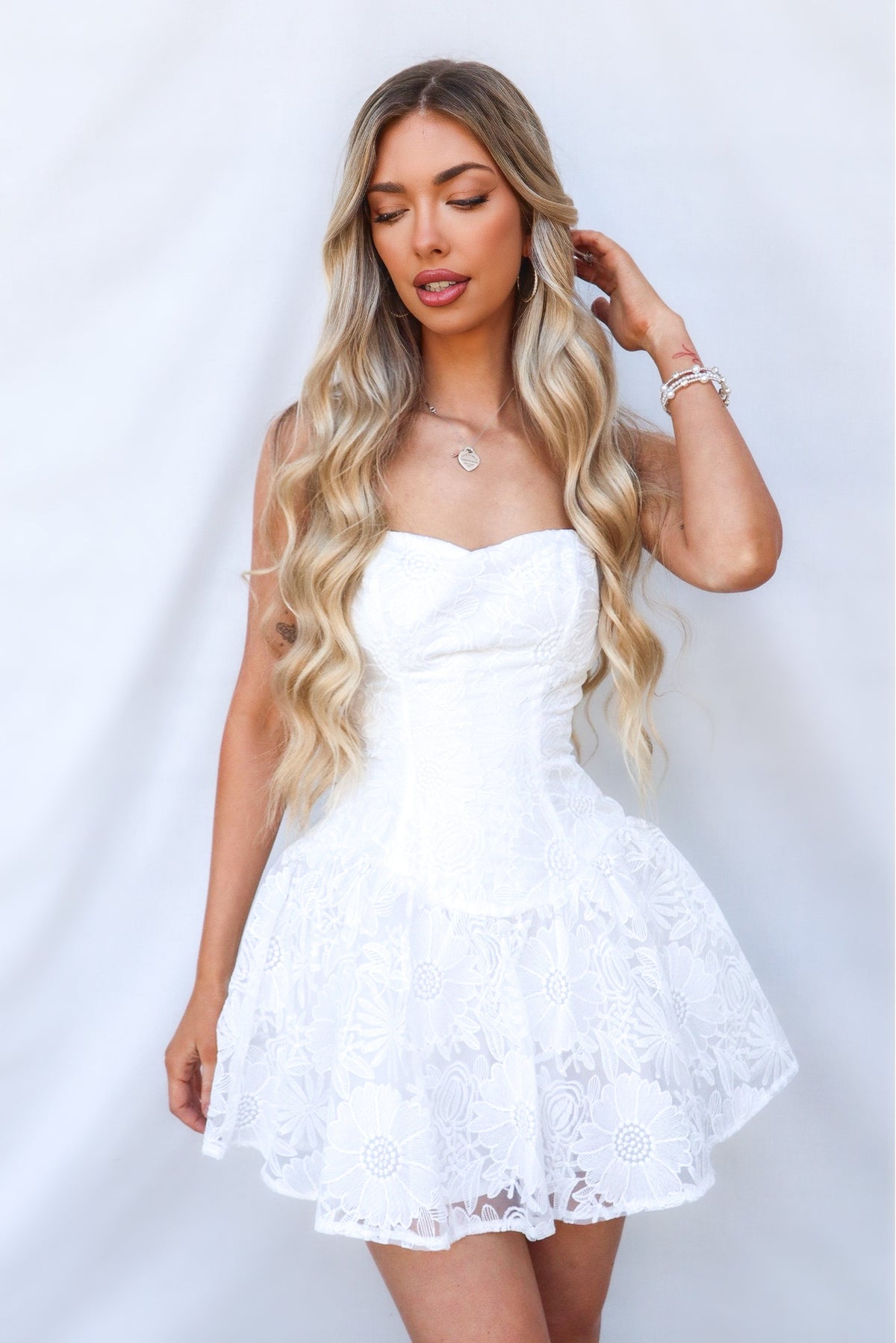 Lennon Mini Dress - White